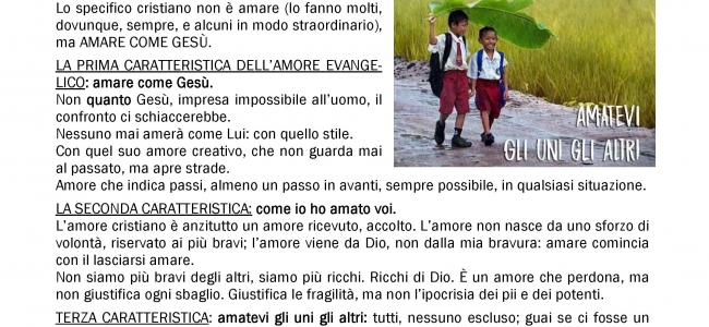 In Comunione della settimana